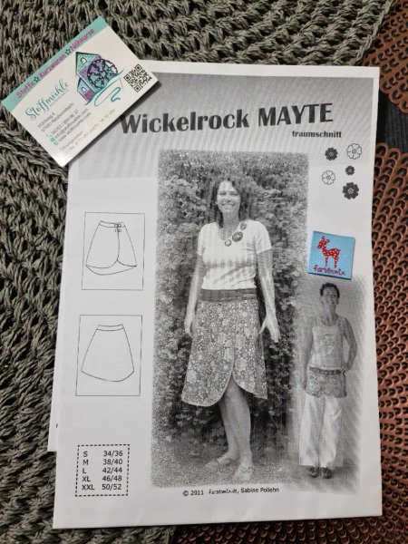 Wickelrock MAYTE, Farbenmix, Papierschnittmuster