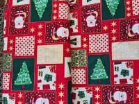 Weihnachts-Baumwolle, Webware, Hemmers Itex, Weihnachtlich, rot/grün/gold