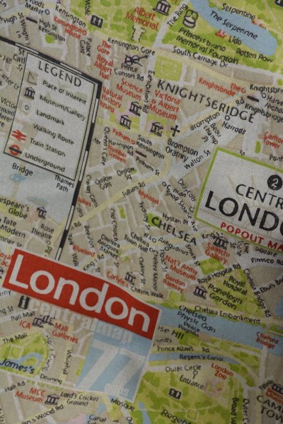 Venida, Leinenoptik, Stadtkarte London, beige