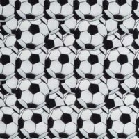 Fussball, Jersey Baumwolle, Fußbälle, groß, schwarz/weiß 200011
