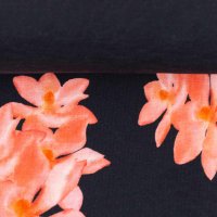 Elise by Bienvenido Colorido, Jersey Baumwolle, Swafing, Magnolien Blüten, koralle