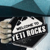 Yeti Rocks by Thorsten Berger, Swafing, French Terry, Panel, petrol, schwarz, ca.65 cm
