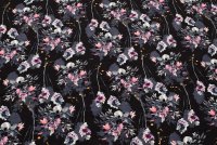 Florale Romantik, Premium Collection, French Terry, Textil Rammelkamp, schwarz