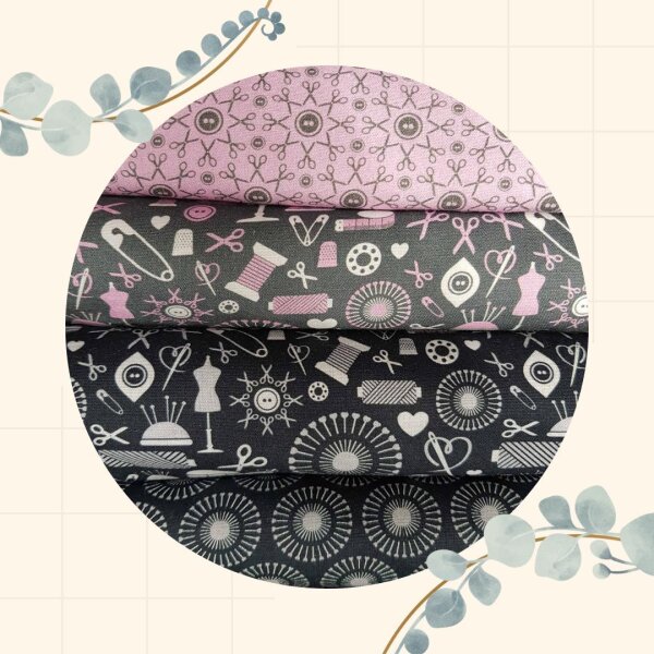 Sew Love by lucklig design, Baumwolle, Webware, Swafing