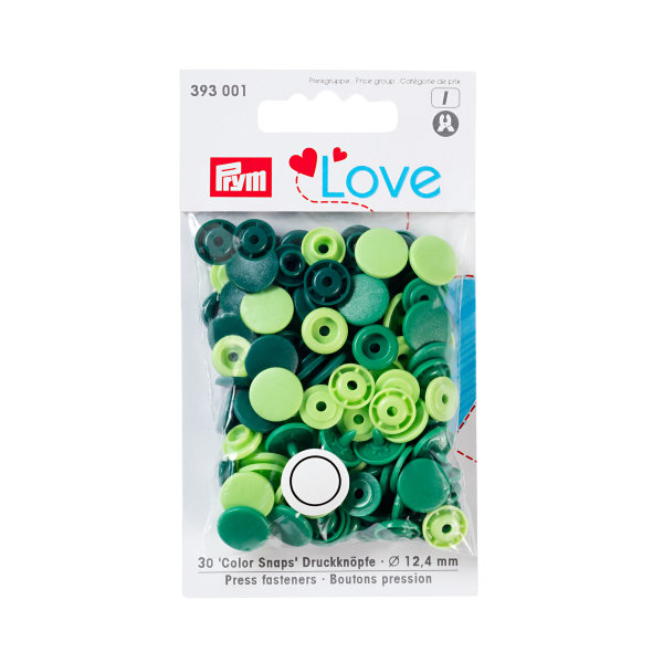 Prym Love Druckknopf Color KST 12,4 mm grün