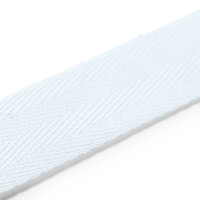 Baumwollband kr&auml;ftig 20 mm wei&szlig;