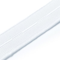 Knopfloch-Elastic glattes Band 18 mm weiß