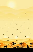 Wild Shadows by lycklig design, Jersey Baumwolle, Swafing senf/Löwe