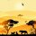 Wild Shadows by lycklig design, Jersey Baumwolle, Swafing senf/Löwe
