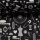 Sew Love by lucklig design, Baumwolle, Webware, Swafing schwarz/grau/weiß
