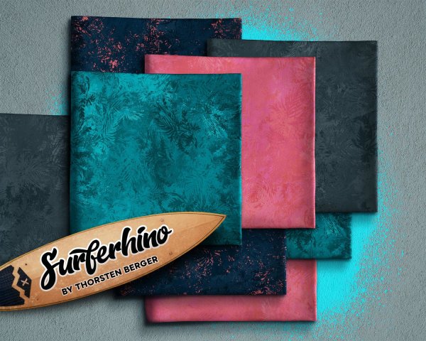 Surferhino by Thorsten Berger, Jersey Baumwolle, Swafing, Palmenmuster, Allover passend zum Panel