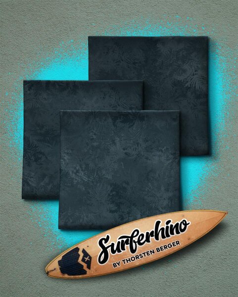 Surferhino by Thorsten Berger, Jersey Baumwolle, Swafing, Palmenmuster, Allover passend zum Panel schwarz
