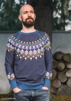 Icelandic Sweater by käselotti, Sweat angeraut, Swafing,  Panel  ca. 160 cm , dunkelblau