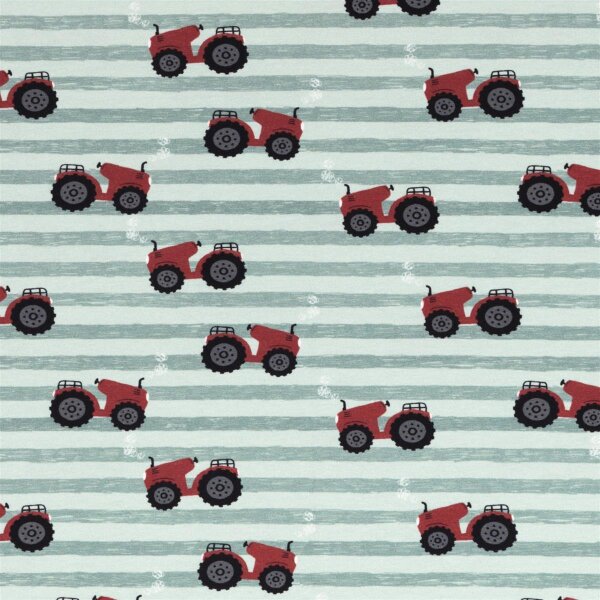 Vintage Farm, Jersey Baumwolle, Swafing, mint Traktor