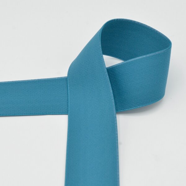 Elastic Tape, Elastic-Bund, Gummiband, 40 mm petrol - 505