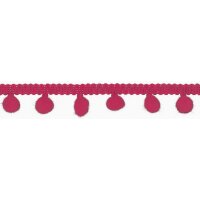 Pom Pom Band, Bommelborde, 10 mm, fuchsia - 517