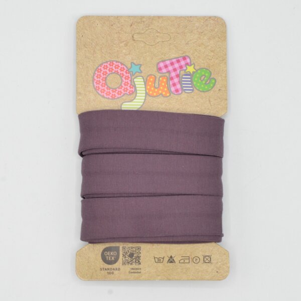 Schrägband, Jersey, 20 mm mauve - 450