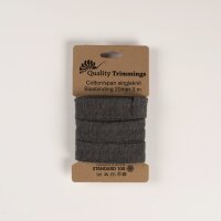 Schrägband, Jersey, 20 mm mittelgrau melange - 661