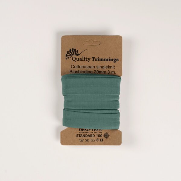 Schrägband, Jersey, 20 mm dark dusty - 220