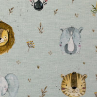 Animals by Christiane Zielinski, Tiere der Savanne, Jersey Baumwolle, Swafing, mint