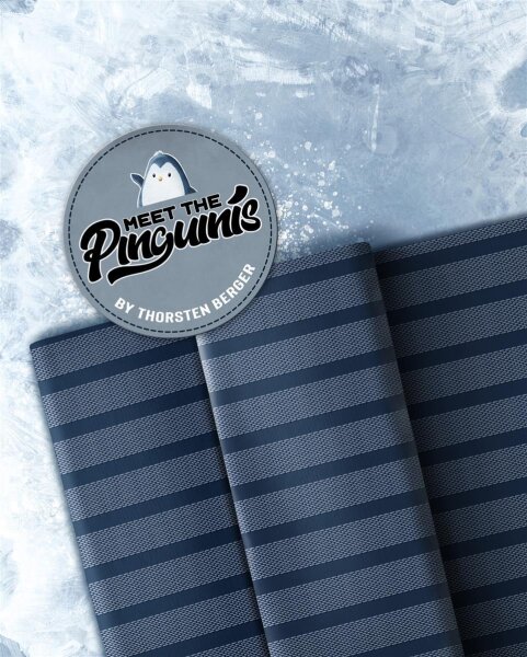 Pinguinis by Thorsten Berger, French Terry, Swafing,  Allover-Designs Strick-Optik-Streifen