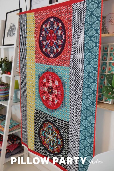 Pillow Party by Jolijou, Canvas, Swafing, DIY Panels Bunt/Schwarz 659-299