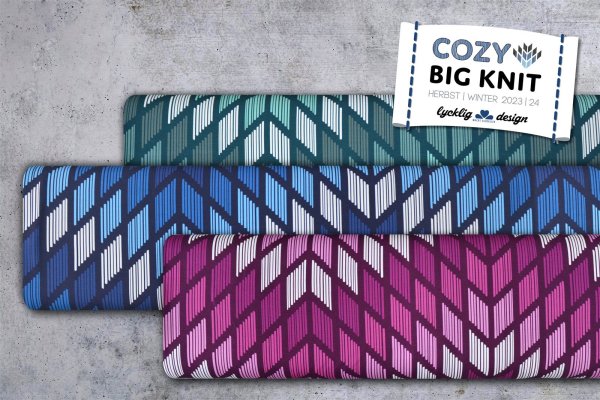 Cozy Big Knit  by Lycklig Design, Modal-French-Terry, Swafing, symmetrischen Muster