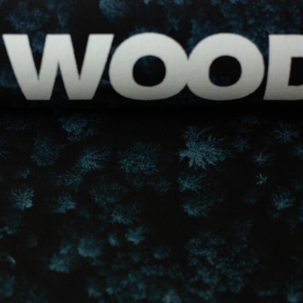 Woodland by Thorsten Berger, French Terry, Swafing, endloser Wald petrol