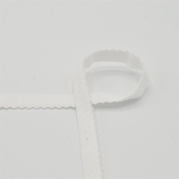 Schrägband elastisch, Bias Tape Elastic Drops, Einfassband, Tropfen, 12 mm, uni ecru 510
