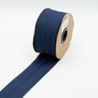 Schrägband, Baumwolle, Einfassband, 60/30 mm, uni marine 508