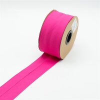 Schrägband, Baumwolle, Einfassband, 60/30 mm, uni fuchsia 517