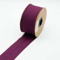 Schrägband, Baumwolle, Einfassband, 60/30 mm, uni bordeaux 519