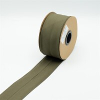 Schrägband, Baumwolle, Einfassband, 60/30 mm, uni khaki 527