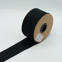 Schrägband, Baumwolle, Einfassband, 60/30 mm, uni schwarz 569