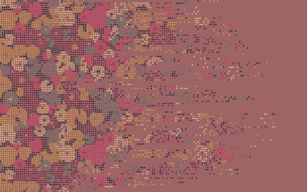 Decode by Bienvenido Colorido, French Terry, Swafing, Bordüre, Pixel terracotta
