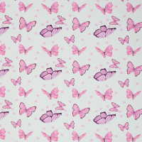 Madrid, Jersey Baumwolle, Swafing, Schmetterlinge, rosa/weiß