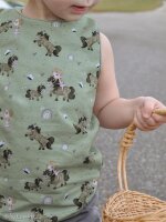 I love Ponys by Sabine Marschall, Jersey Baumwolle, Swafing, lindgrün Mädchen, Ponys