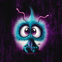 Halloween Tales  by Thorsten Berger, French Terry, Swafing, Panel ca. 0,85 m, Monster Moods, violett