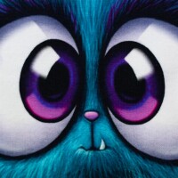 Halloween Tales  by Thorsten Berger, French Terry, Swafing, Panel ca. 0,85 m, Monster Moods, violett