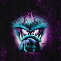 Halloween Tales  by Thorsten Berger, French Terry, Swafing, Panel ca. 0,85 m, Monster Moods, violett