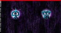 Halloween Tales  by Thorsten Berger, French Terry, Swafing, Panel ca. 0,85 m, Monster Moods, violett