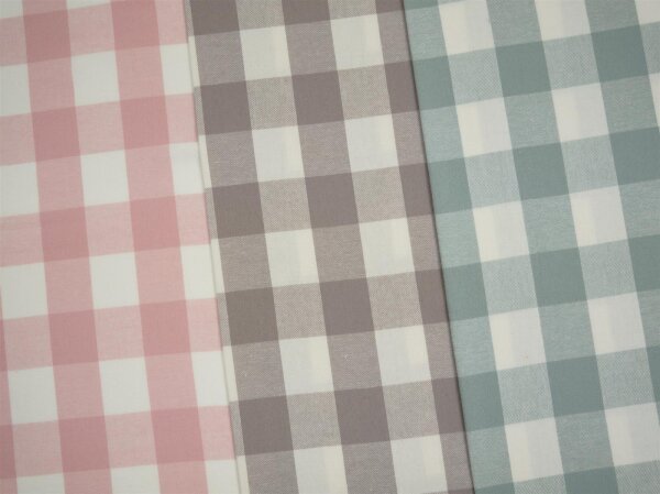 Aalen, Flanell, Baumwolle, Karo, uni