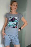 Getaway by Thorsten Berger, Jersey Baumwolle, Swafing,  Panel  ca. 80 cm Kleinbus, grau