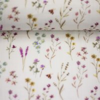 Wild Meadow by Christiane Zielinski, Swafing, Double Slub Musselin, weiß