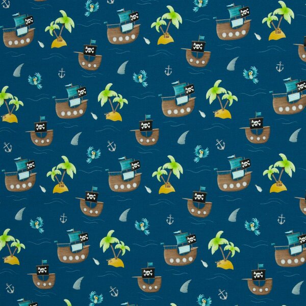 Ahoi!  by mrs. Mint design, Baumwolljersey, Swafing, petrolblau