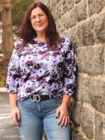 Lena, Jersey Baumwolle, Swafing, Aquarellblumen, flieder