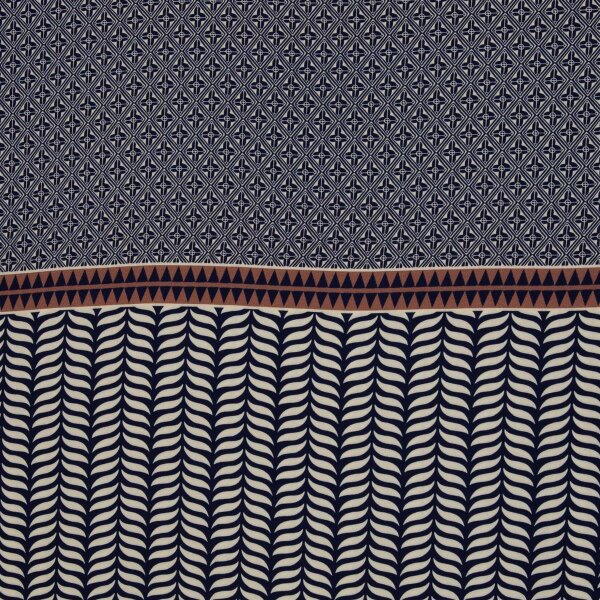 Molina by Bienvenido Colorido, Viskose Webware , Swafing, Bordüre, blau