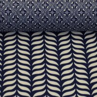 Molina by Bienvenido Colorido, Viskose Webware , Swafing, Bordüre, blau