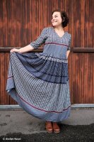 Molina by Bienvenido Colorido, Viskose Webware , Swafing, Bordüre, blau