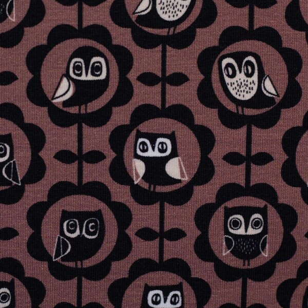 Woo Hoo Owls by Bienvenido Colorido, French Terry, Swafing, Eulen, altrosa